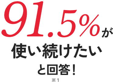 91.5%が使い続けたいと回答！