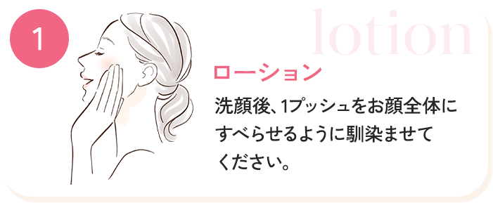 ステップ１　ローション